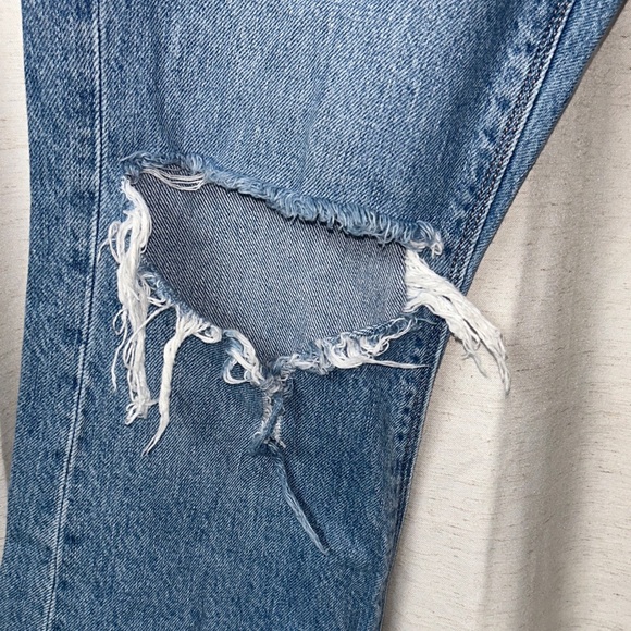 American Eagle Outfitters Blue Distressed Flare Jeans - Picture 7 of 7